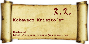 Kokavecz Krisztofer névjegykártya